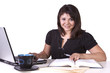Beautiful Woman Working on her Laptop