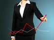 business woman and growth graph 