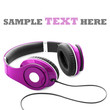 Headphones isolated on a white background