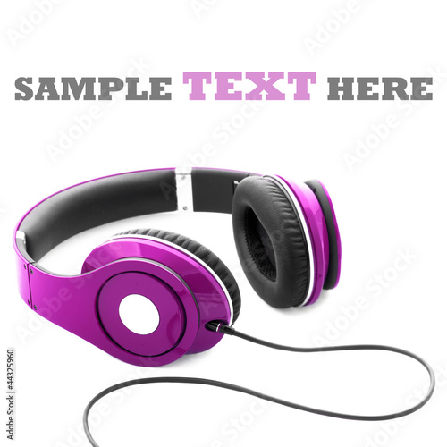 Photo: Headphones isolated on a white background Headphones isolated on a white background