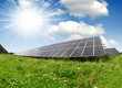 Photo: Solar energy panels against sunny sky Solar energy panels against sunny sky