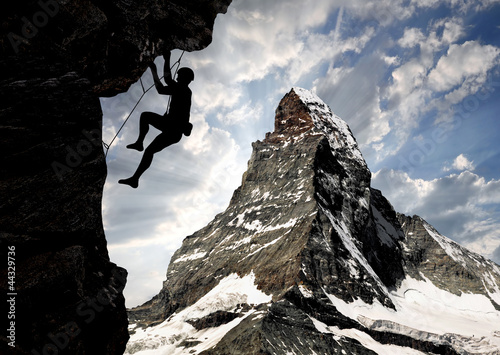 Photo: climbers in the Swiss Alps climbers in the Swiss Alps