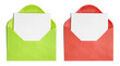Foto: Set of isolated opened envelopes or cover with paper sheet Set of isolated opened envelopes or cover with paper sheet