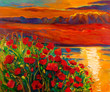 Poppy and ocean