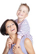 Foto: Picture of happy mother and little son Picture of happy mother and little son