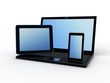 Electronics. Laptop, mobile phone and tablet pc