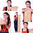 Photo: snapshots of young female carpenter snapshots of young female carpenter