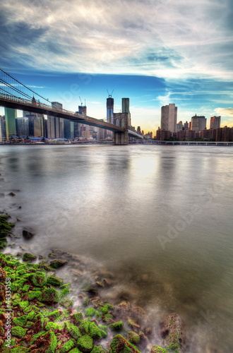 Photo: Rivage de l'Hudson River à New York. Rivage de l'Hudson River à New York.