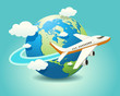 Vector: Airplane Travel Airplane Travel