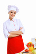 Young cook preparing food