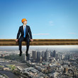 Businessman and cityscape