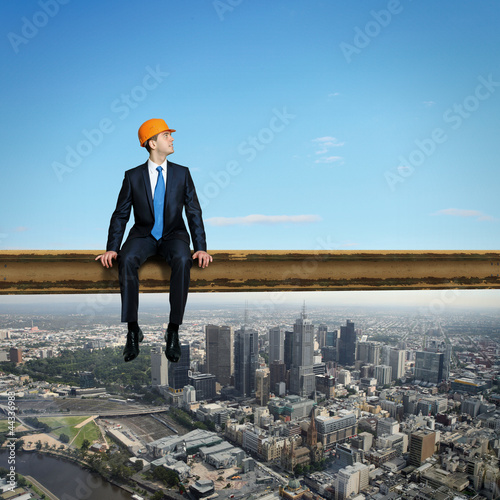 Photo: Businessman and cityscape Businessman and cityscape