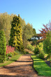 Path through colorful park