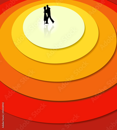 Vector: Abstract background with dancing people. Vector Abstract background with dancing people. Vector