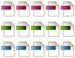 Digital File Format Icons with copy space