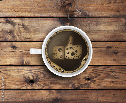 Photo: coffee with foam in like form coffee with foam in like form