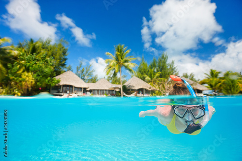 Photo: Woman snorkeling Woman snorkeling