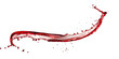 Red wine splash, isolated on white background