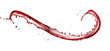 Red wine splash, isolated on white background