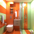 Illustration: bathroom wc hand-basin interior 3d render scene bathroom wc hand-basin interior 3d render scene
