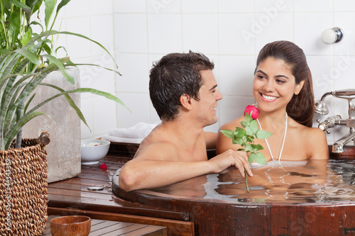 Photo: Young Couple In Bathtub Young Couple In Bathtub