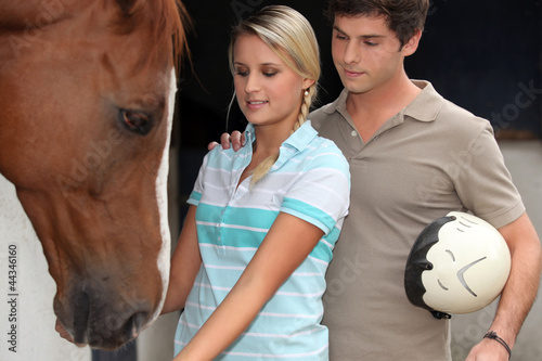 Photo: Teens with horse Teens with horse