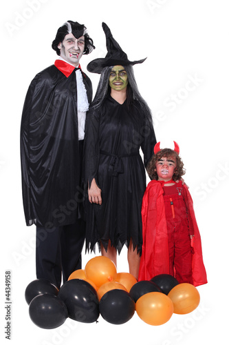 Photo: Family in Halloween costume Family in Halloween costume