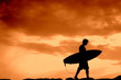Photo: Sunset Surfer With Copy Space Sunset Surfer With Copy Space