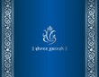 Ganesha, traditional Hindu wedding card design, India