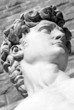 Photo: detail of famous italian sculpture - David by Michelangelo, bl detail of famous italian sculpture - David by Michelangelo, bl
