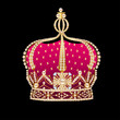 Photo: royal gold corona on black background royal gold corona on black background