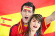 Spanish football fans singing