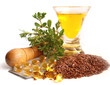 Linseed oil and flax seeds