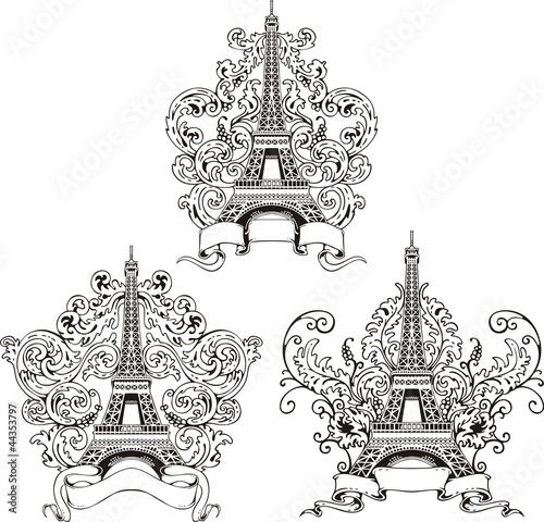 Vector: Stylized Eiffel Tower Stylized Eiffel Tower
