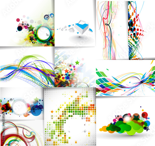 Vector: set of abstract wave line poster with space of your text. set of abstract wave line poster with space of your text.