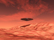 Alien Spacecraft over the Mars