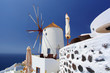 Photo: Santorini with windmill in Greece Santorini with windmill in Greece