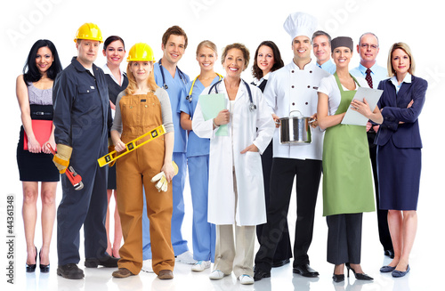 Foto: Group of industrial workers. Group of industrial workers.