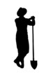 Silhouette Of A Male Farmer Ho...