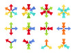 Colorful Converging and Diverging Shapes