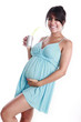 Foto: Young pregnant woman and drink in a can Young pregnant woman and drink in a can