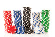 Photo: Stacks colorful poker chips Stacks colorful poker chips