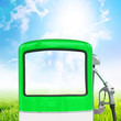 Foto: Gasoline fuel pump ecology concept, clipping path Gasoline fuel pump ecology concept, clipping path