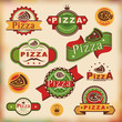 vintage pizza labels