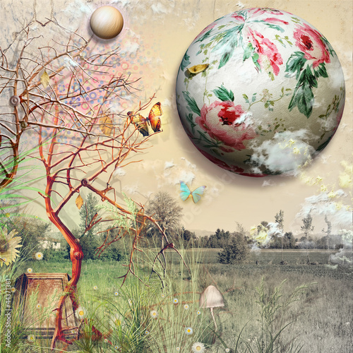 Illustration: Lovely spring day in to dreams Lovely spring day in to dreams