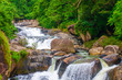 Waterfall in the deep forest.