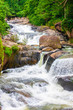 Waterfall in the deep forest.