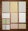 Vintage paper on wood background, vector illustration
