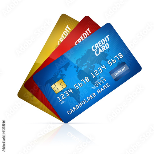 Photo: Credit card collection isolated Credit card collection isolated