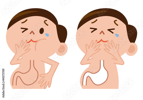 Illustration: 吐き気 胃 吐き気 胃